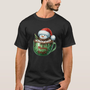 Funny Merry and Bright Christmas Gingerbread Mann  T-Shirt