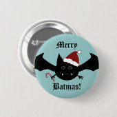 Funny Merry Batmas Button (Vorne & Hinten)