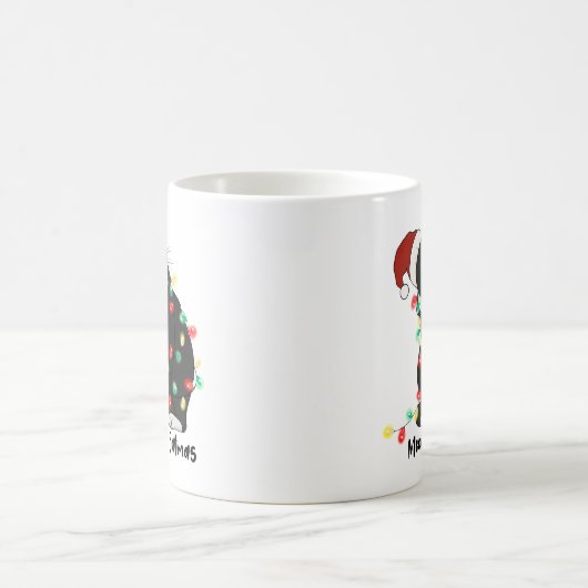 Funny Merry Catmas Cat Kaffeetasse (Mittel)