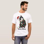 Funny Merry Catmas Cat T-Shirt (Vorne ganz)