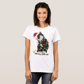 Funny Merry Catmas Cat T-Shirt (Vorne ganz)