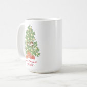 Funny Merry Catnaps! Cat Lover Holidays Kaffeetasse (Vorderseite Links)