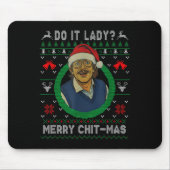 Funny Merry Chit-mas Ugly Christmas Sweater Mousepad (Vorne)