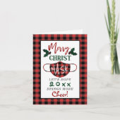 Funny "Merry Christ Mask" Moderne Feiertagskarte (Vorderseite)