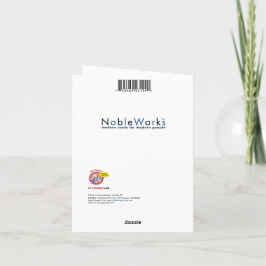 Funny Merry Christmas Card - 12 Monate Therapie Karte (Rückseite)