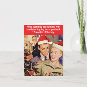 Funny Merry Christmas Card - 12 Monate Therapie Karte