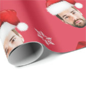 Funny Merry Christmas Custom Santa Face Geschenkpapier (Rolleneckpunkt)