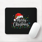 Funny Merry Christmas Cute Santa Hat Xmas Matching Mousepad (Mit Mouse)