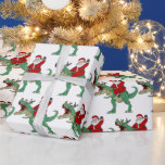 Funny Merry Christmas Dinosaur Santa Claus Geschenkpapier<br><div class="desc">Funny Frory Weihnachten Dinosaurier Weihnachtsmann Wrapping Papier.</div>