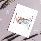Funny Merry Christmas Dog Folien Feiertagspostkarte