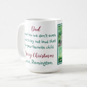 Funny Merry Christmas Dog Vater Kaffeetasse (Vorderseite Links)