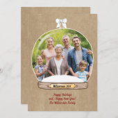 Funny Merry Christmas Family Foto (Vorne/Hinten)