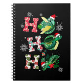 Funny Merry Christmas HO HO HO HO Turtle Santa Notizblock (Vorderseite)