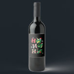 Funny Merry Christmas HO HO HO HO Turtle Santa Weinetikett<br><div class="desc">Funny Merry Christmas HO HO HO HO Turtle Santa</div>