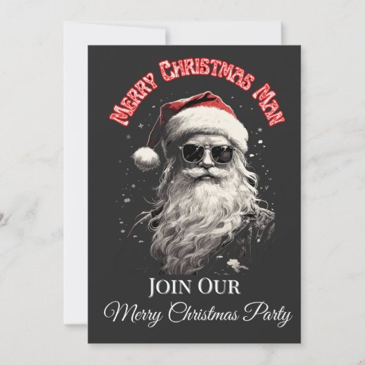 Funny Merry Christmas Party Einladung (Vorderseite)