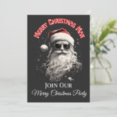 Funny Merry Christmas Party Einladung (Stehend Vorderseite)