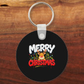 Funny Merry Christmas Reindeer Xmas Family Men &am Schlüsselanhänger (Vorderseite)