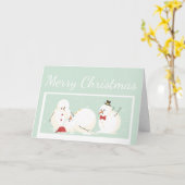 Funny Merry Christmas Snowman Spaß Karte (Gelbe Blume)