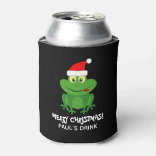 Funny Merry Christmas Weihnachtsmann Frosch Cartoo Dosenkühler