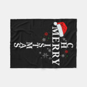 Funny Merry Christmas Xmas Cross Christian Snow  Fleecedecke (Vorderseite (Horizontal))
