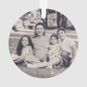 Funny Merry Christmask Pink Foto Holiday Ornament (Rückseite)