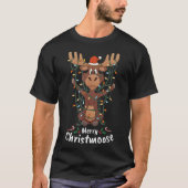 Funny Merry Christmoose | Cute Christmas Moose T-Shirt (Vorderseite)