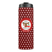 Funny Merry Christmoose Personalisiert Holiday Thermosbecher (Vorderseite)