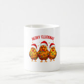 Funny MERRY CLUCKMAS Hühnchen Wrackend in Weihnach Kaffeetasse (Mittel)