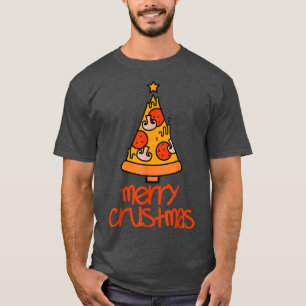 Funny Merry Crustmas Pizza Liebe Weihnachten Männe T-Shirt