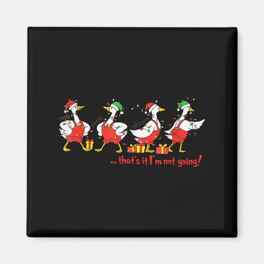 Funny Merry Duckmas Quackmas Pajama Duck Christmas Magnet (Vorne)