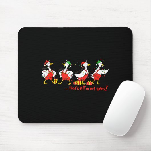 Funny Merry Duckmas Quackmas Pajama Duck Christmas Mousepad (Mit Mouse)