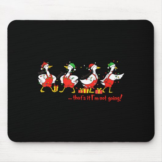 Funny Merry Duckmas Quackmas Pajama Duck Christmas Mousepad (Vorne)