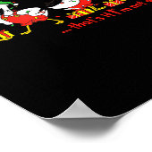 Funny Merry Duckmas Quackmas Pajama Duck Christmas Poster (Ecke)