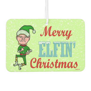 Funny Merry Elfin Christmas Bah Humbug Holiday Autolufterfrischer