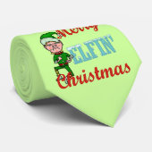 Funny Merry Elfin Christmas Bah Humbug Krawatte (Gerollt)