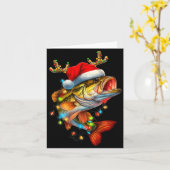 Funny Merry Fishmas B Fish Fishing Christmas Xmas Karte (Gelbe Blume)