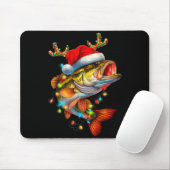 Funny Merry Fishmas B Fish Fishing Christmas Xmas Mousepad (Mit Mouse)