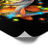 Funny Merry Fishmas B Fish Fishing Christmas Xmas Poster (Ecke)
