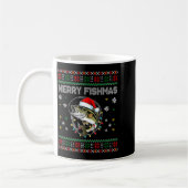 Funny Merry Fishmas B Fishing Christmas Ugly Sweat Kaffeetasse (Links)