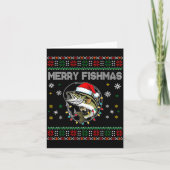 Funny Merry Fishmas B Fishing Christmas Ugly Sweat Karte (Vorderseite)