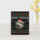 Funny Merry Fishmas B Fishing Christmas Ugly Sweat Karte (Gelbe Blume)