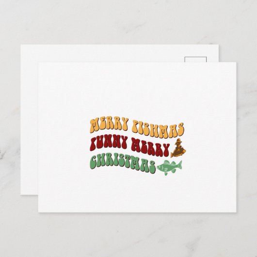 Funny Merry Fishmas frohe Weihnachten (Vorne/Hinten)