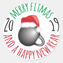 Funny Merry Fitmas und Happy New Rear 2019