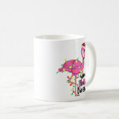 Funny Merry Flockin Christmas Flamingo Kaffeetasse (VorderseiteRechts)