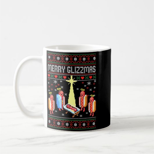 Funny Merry Glizzmas Hot Dogs Family Gro Ugly Chri Kaffeetasse (Links)