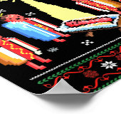 Funny Merry Glizzmas Hot Dogs Family Gro Ugly Chri Poster (Ecke)