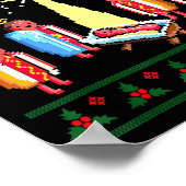 Funny Merry Glizzmas Hot Dogs Family Group Ugly Ch Poster (Ecke)