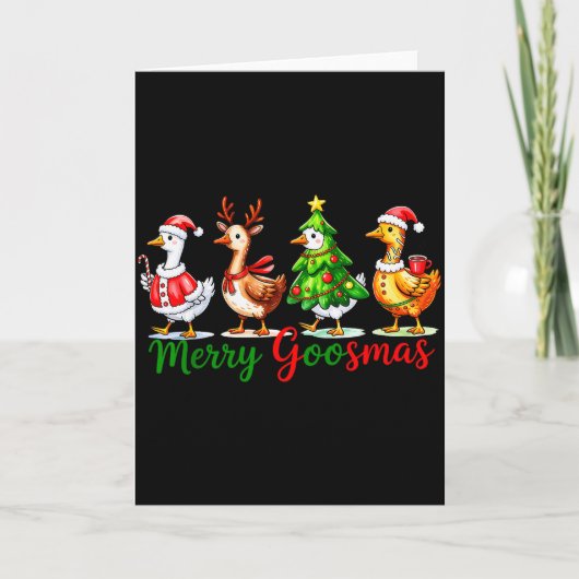 Funny Merry Goosemas Cute Xmas Goose Lovers Men Wo Karte (Vorderseite)