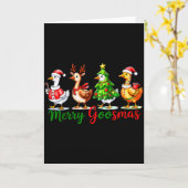 Funny Merry Goosemas Cute Xmas Goose Lovers Men Wo Karte (Gelbe Blume)