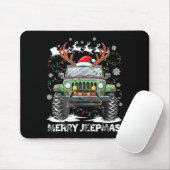 Funny Merry Jeepmas Ugly Light Reindeer Christmas Mousepad (Mit Mouse)